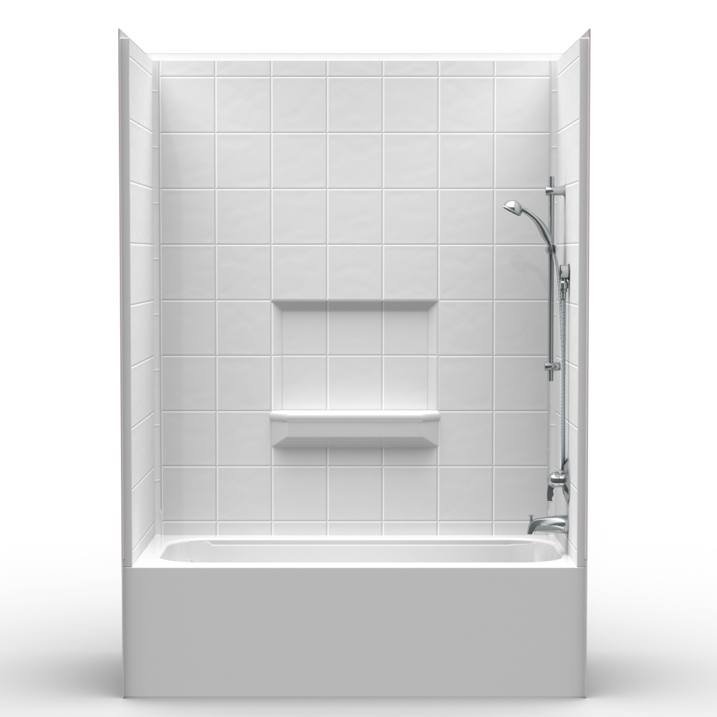 Single Piece Tub Shower 60 X 32 72, Bathtub And Shower Combo Kit