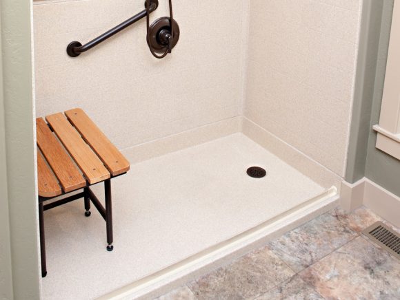 Curbless Shower Pans, Concrete Shower Floor No Tile
