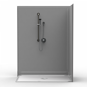 Multi-piece Barrier Free 60" X 48" X 79 1/2" Shower | Beveled Threshold, 1" Curb Height | 3LBSC6048FB1B.V2L/R