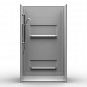 Multi-piece Barrier Free 48" X 36" X 80 1/4" Shower | Traditional Threshold, 3/4" Curb Height | 4LBS24836B75FTT.V3