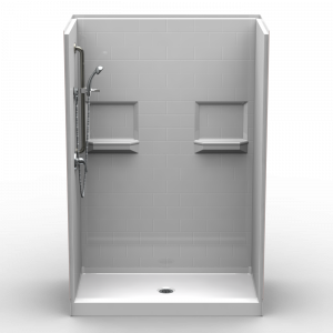 Multi-piece Curbed 54" X 30" X 79 1/2" Shower | Curbed Threshold, 4" Curb Height | 5LBS5430.V2