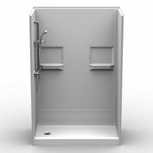 Multi-piece Curbed 54" X 30" X 79 1/2" Shower | Curbed Threshold, 4" Curb Height | 5LBS5430.V2L/R