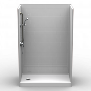 Multi-piece Curbed 54" X 30" X 79 1/2" Shower | Curbed Threshold, 4" Curb Height | 5LBS5430FB.V2L/R