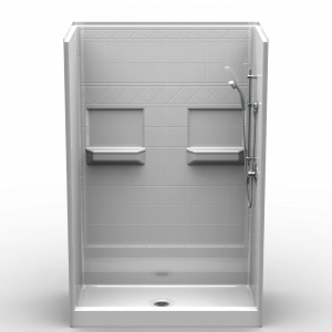 Multi-piece Curbed 54" X 30" X 79 1/4" Shower | Curbed Threshold, 4" Curb Height | 5LDS5430.V2