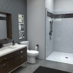 bathroom shower accent color bestbath low threshold shower