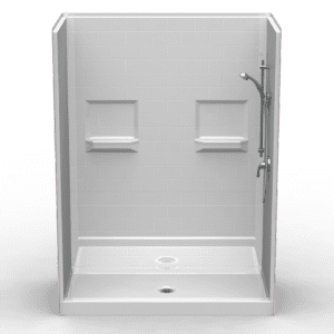 60"X32" Multi-Piece Shower | Curbed | Compliant | Subway Tile 4x8 - 5LBS6032.V2**