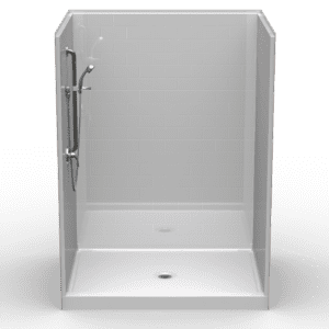 60"X48" Multi-Piece Shower | Curbed | Compliant | Subway Tile 4x8 - 4LBS6048FB.V2**