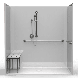 74.5"X49.25" Single-Piece Shower | Accessible | Center Shower | Compliant | Smoothwall - LSS27549A*