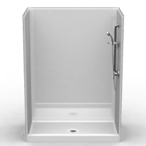 60"X36" Multi-Piece Shower | Curbed | Compliant | Subway Tile 4x8 - 5LBS6036FB.V2**