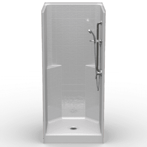36"X36" Single-Piece Shower | Curbed | Center Shower | Classic Tile - LCS3636CP*