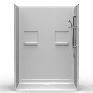 60"X36" Multi-Piece Shower | Accessible | Rear Shower | Compliant | Subway Tile 4x8 - 5LBS6036R*