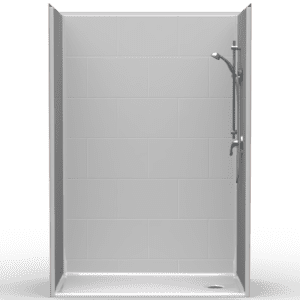 60"X32" Single-Piece Shower | Accessible | End Shower | Compliant | Subway Tile 12x18 - LB3S6032B*