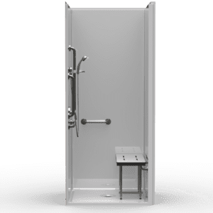 40.25"X38" Single-Piece Shower | Accessible | Center Shower | Compliant | Smoothwall - XSS4038A.V2*