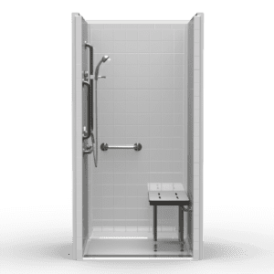 42.5"X37.25" Multi-Piece Shower | Accessible | Front Trench | Compliant | RealTile - 4LRS24238A.V3*
