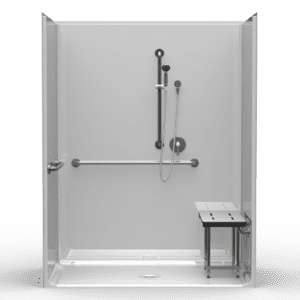 63"X37.5" Multi-Piece Shower | Accessible | Center Shower | Compliant | Smoothwall - 4LSS26337A*