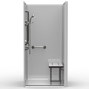 40.25"X38" Single-Piece Shower | Accessible | Front Trench | Compliant | Smoothwall - LSS24038A.V3*