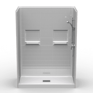 60"X32" Multi-Piece Shower | Curbed | RealTile - 5LRS6032SQ.V2**