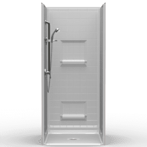 36"X36" Multi-Piece Shower | Accessible | Center Shower | RealTile - 4LRS3636B*