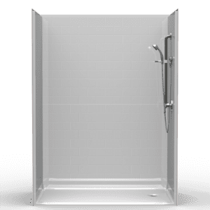 60"X36" Multi-Piece Shower | Accessible | End Shower | Compliant | Subway Tile 4x8 - 5LBS6036FBE*