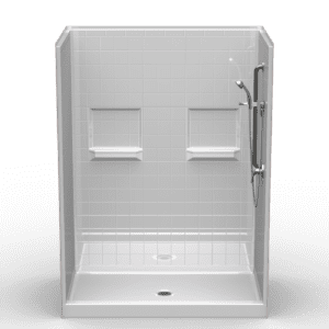 60"X36" Multi-Piece Shower | Curbed | Center Shower | End Shower | Compliant | RealTile - 5LRS6036.V2*