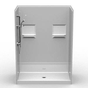 60"X33" Multi-Piece Shower | Curbed | Center Shower | Compliant | Smoothwall - 4LSS6033.V2*
