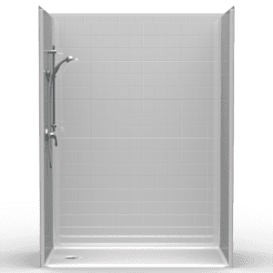 60"X32" Multi-Piece Shower | Accessible | End Shower | Compliant | RealTile - 5LRS6032FBE*