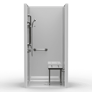 42.5"X37.25" Multi-Piece Shower | Accessible | Center Shower | Compliant | Smoothwall - 4LSS4238A*