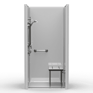 42.5"X37.25" Multi-Piece Shower | Accessible | Front Trench | Compliant | Smoothwall - 4LSS24238A.V3*