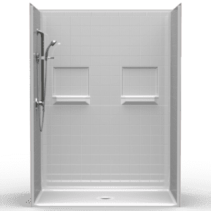 60"X34" Multi-Piece Shower | Accessible | Center Shower | Compliant | RealTile - 5LRS6034B*