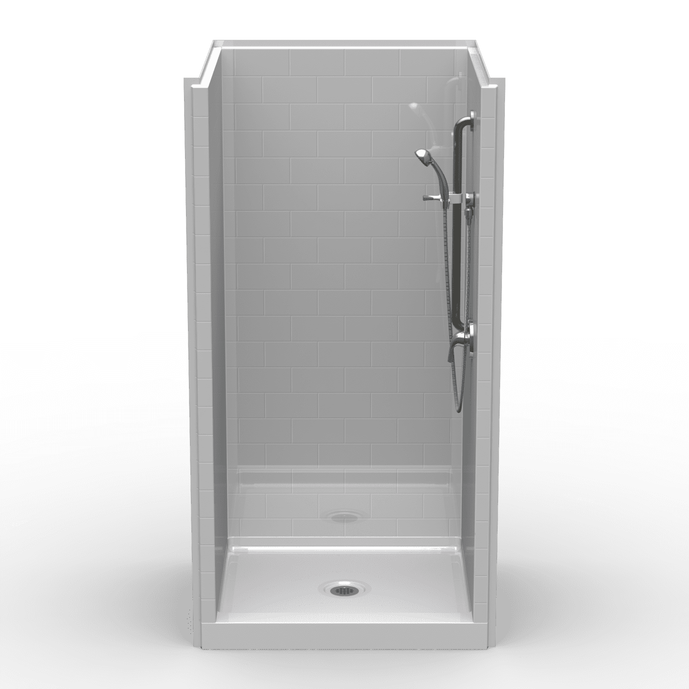 Elevate 38-In. x 38-In. x 74-In. Subway Pattern 2-pc Shower Surround