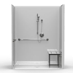 65"X33" Single-Piece Shower | Accessible | Center Shower | Compliant | Smoothwall - LSS26533A.V2*