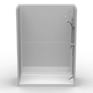 60"X32" Multi-Piece Shower | Curbed | RealTile - 5LRS6032FBSD3T**