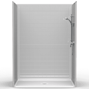 60"X36" Multi-Piece Shower | Accessible | Center Shower | Compliant | RealTile - 5LRS6036FB*