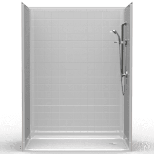 60"X36" Multi-Piece Shower | Accessible | End Shower | Compliant | RealTile - 5LRS6036FBE*
