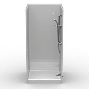 38.5"X37.25" Multi-Piece Shower | Curbed | End Side-Discharge | Smoothwall - 4LSS3838FBSD*