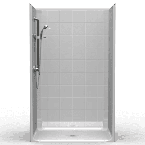 48"X38" Single-Piece Shower | Accessible | Center Shower | Eight Inch Tile - LES4838B*