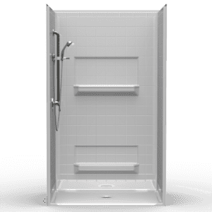 48"X34" Multi-Piece Shower | Accessible | Center Shower | RealTile - 4LRS4834B*