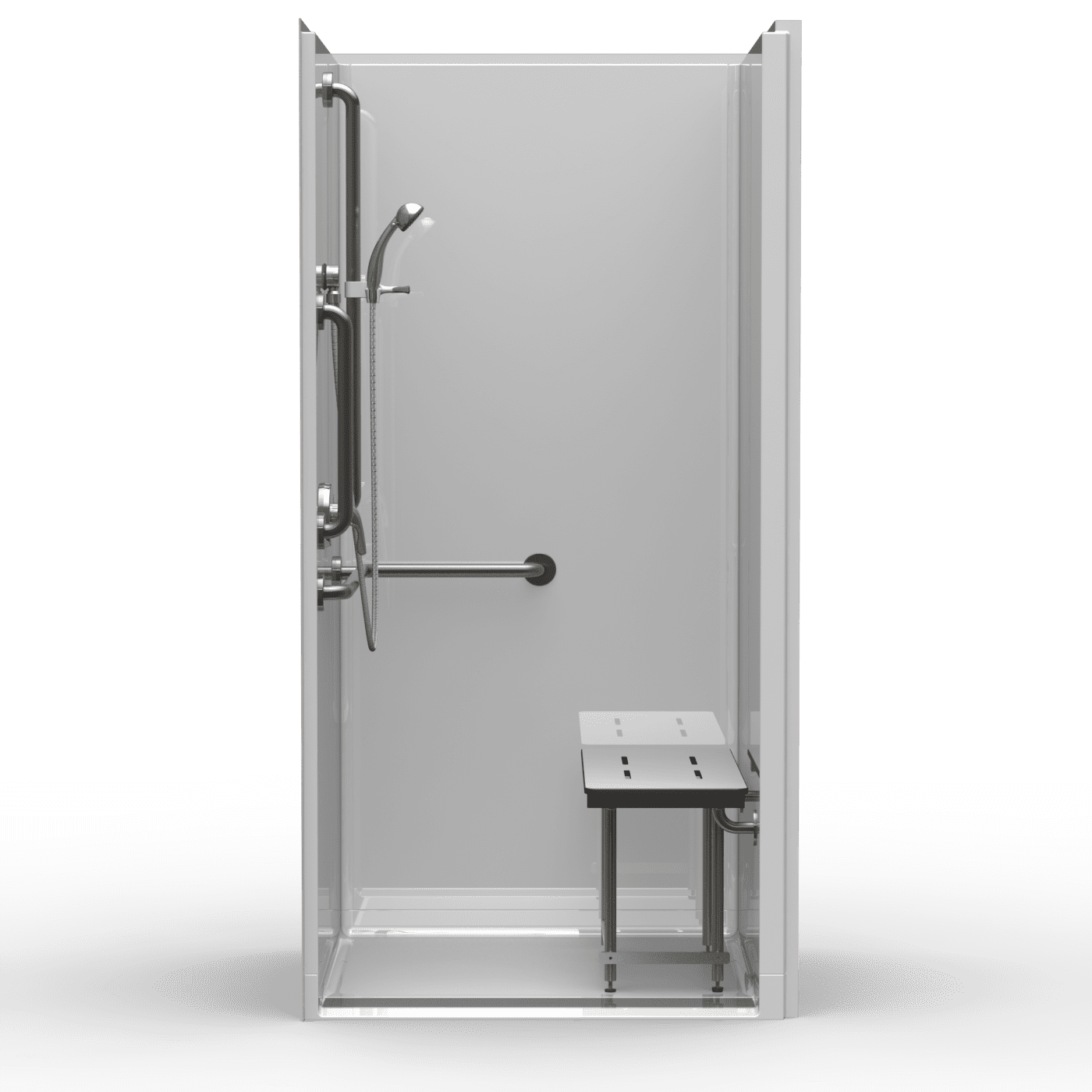 40.5"X37.25" Multi-Piece Shower | Accessible | Front Trench | Compliant ...