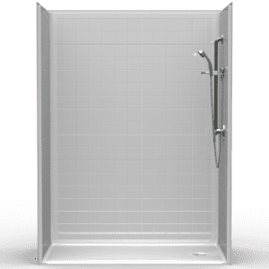 60"X32" Multi-Piece Shower | Accessible | End Shower | Compliant | RealTile - 5LRS6032E*