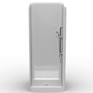 40.25"X38" Single-Piece Shower | Curbed | Center Shower | Compliant | Classic Tile - XCS4038CP*