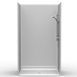 48"X34" Multi-Piece Shower | Accessible | Center Shower | Subway Tile 4x8 - 4LBS4834FB*