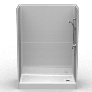 60"X30" Multi-Piece Shower | Curbed | Subway Tile 4x8 - 5LBS6030AFR55**