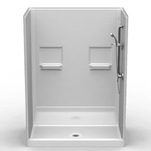 60"X36" Multi-Piece Shower | Curbed | Compliant | Subway Tile 4x8 - 5LBS6036.V2**