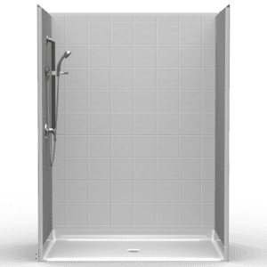 60"X36" Multi-Piece Shower | Accessible | Center Shower | Compliant | Eight Inch Tile - 5LES6036FB*