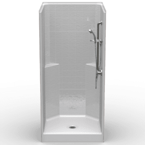 38"X38" Single-Piece Shower | Curbed | Center Shower | Classic Tile - LCS3838CP*