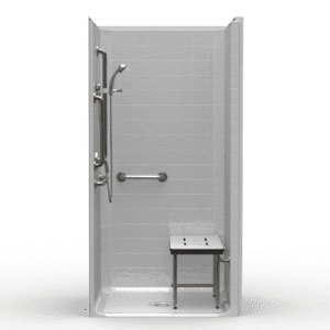 40.25"X38" Single-Piece Shower | Accessible | Center Shower | Compliant | Classic Tile - LCS4038A*