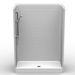 60"X33" Single-Piece Shower | Curbed | Center Shower | Compliant | Classic Tile - LCS6033CP*