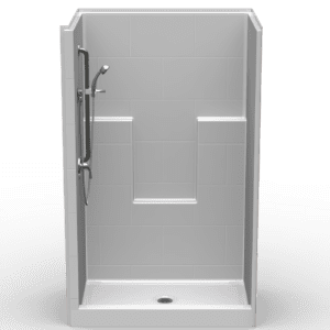 50"X36" Single-Piece Shower | Curbed | Center Shower | Subway Tile 12x18 - LB3S5036CP*