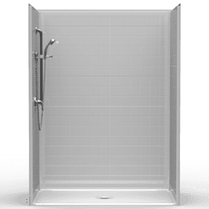60"X32" Multi-Piece Shower | Accessible | Center Shower | Compliant | RealTile - 5LRS6032FB*