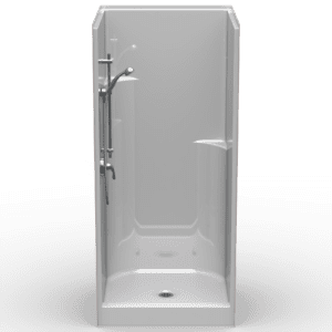 36"X36" Single-Piece Shower | Curbed | Center Shower | Smoothwall - XSS3636CP*